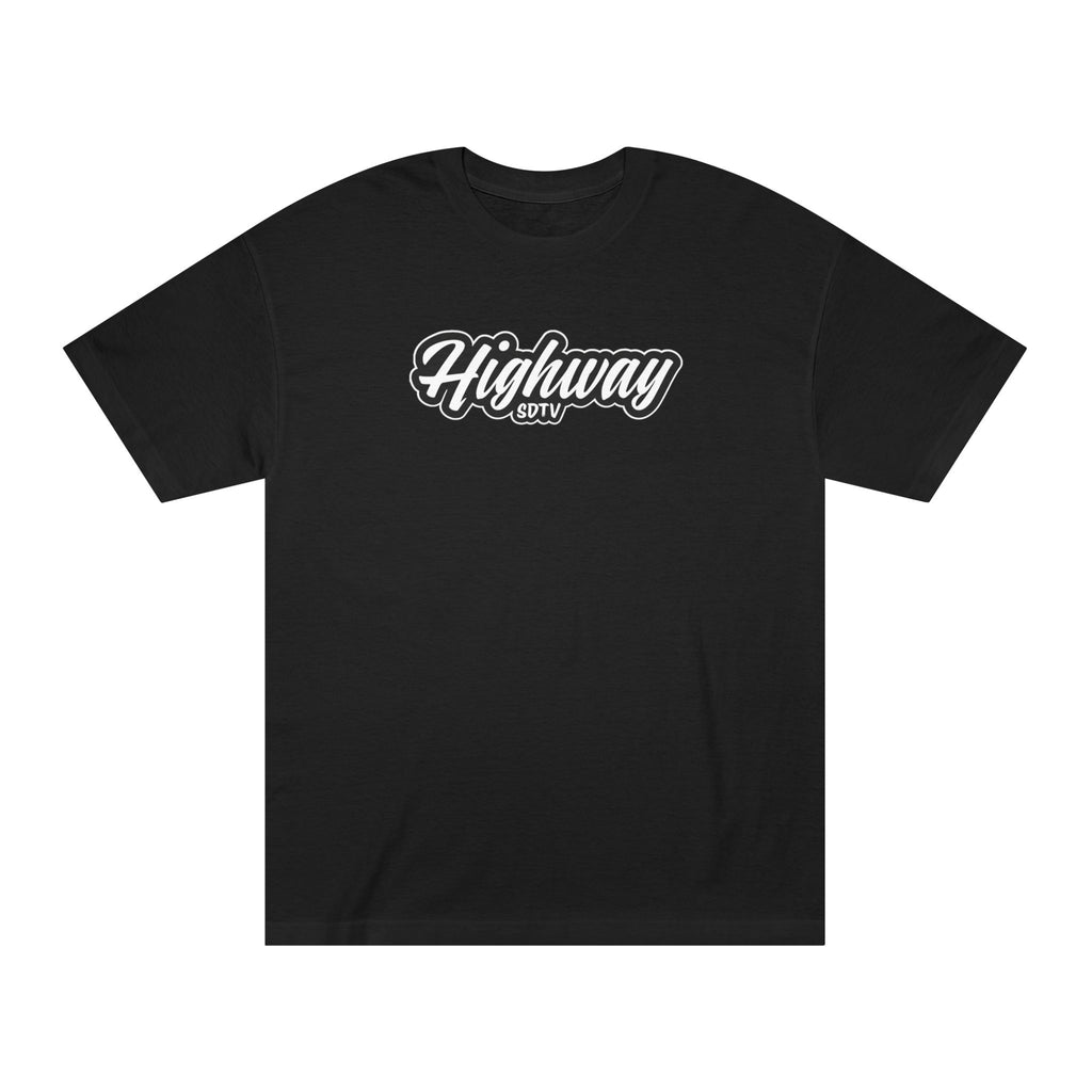 Highway Logo Tee — Retro Script 'Highway SDTV' Graphic T-Shirt
