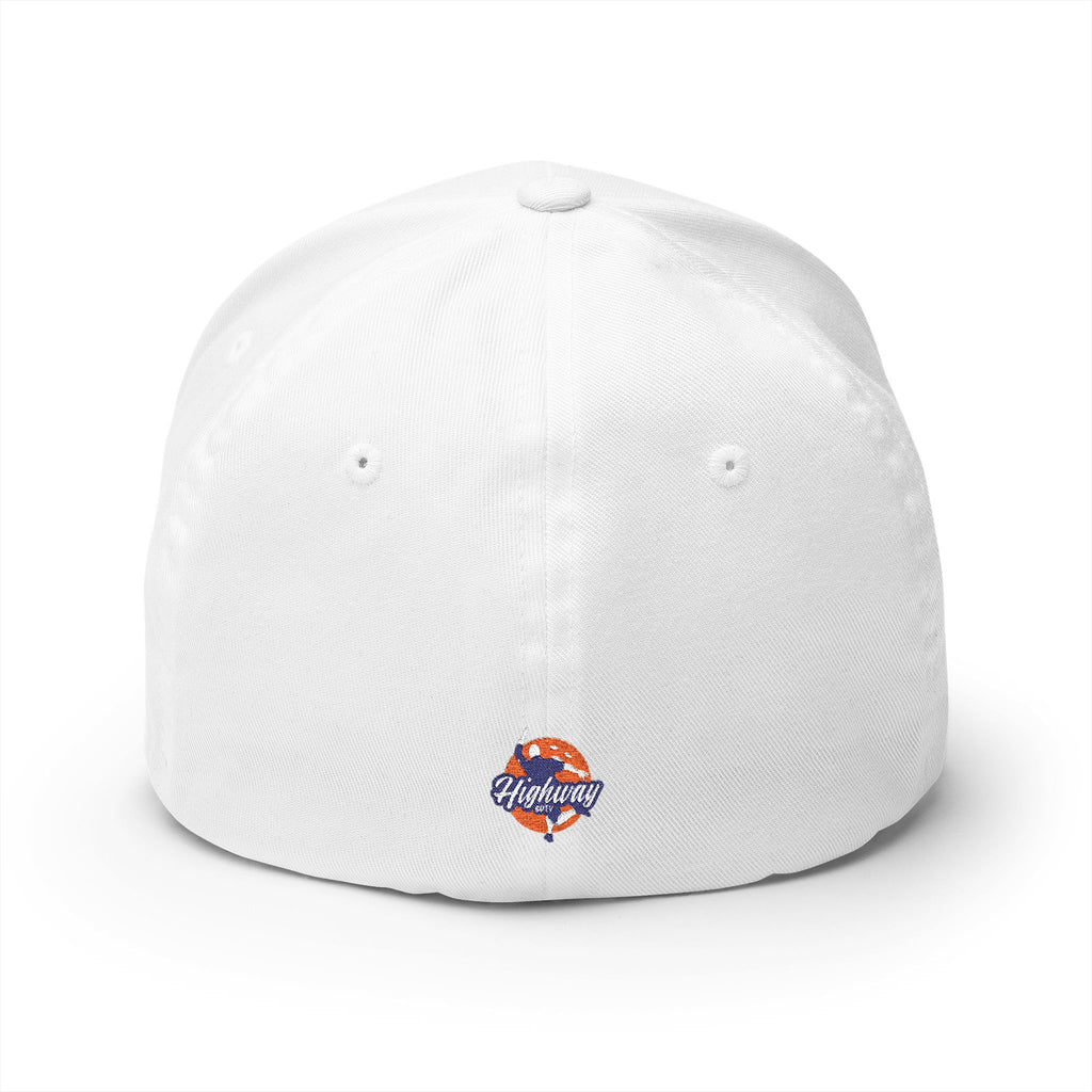 Highway Structured Cap | Embroidered White Cap, Urban Fashion, Unisex Gift, Summer Accessory, Streetwear, Dad Hat