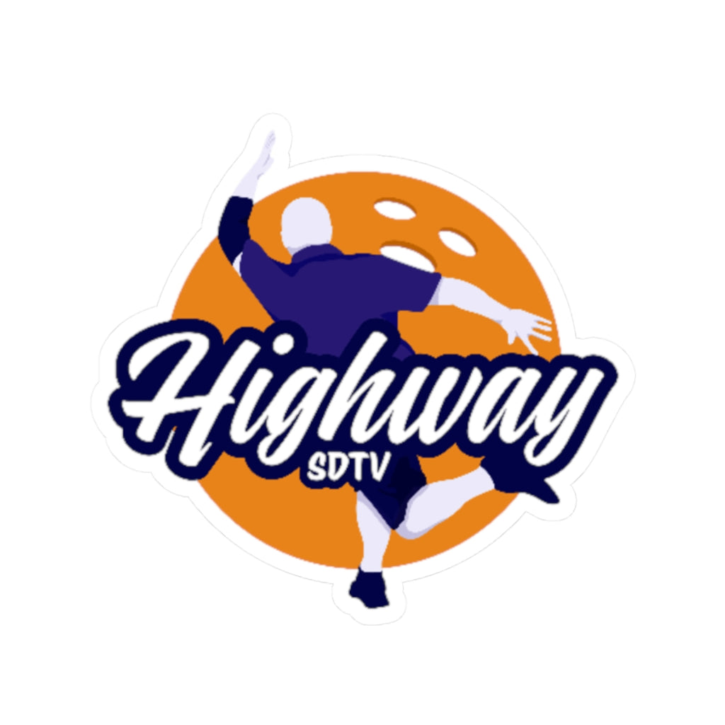 Highway SDTV Soccer Player Kiss-Cut Sticker — Sports Team Laptop Decal