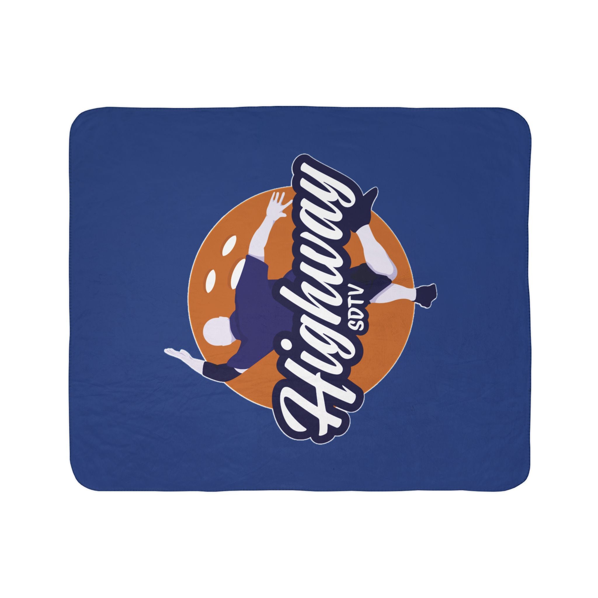 Highway Bowling Fleece Sherpa Blanket