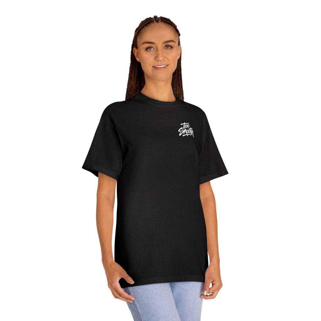 Classic Tee — Small Retro Sunset Heart Back Print