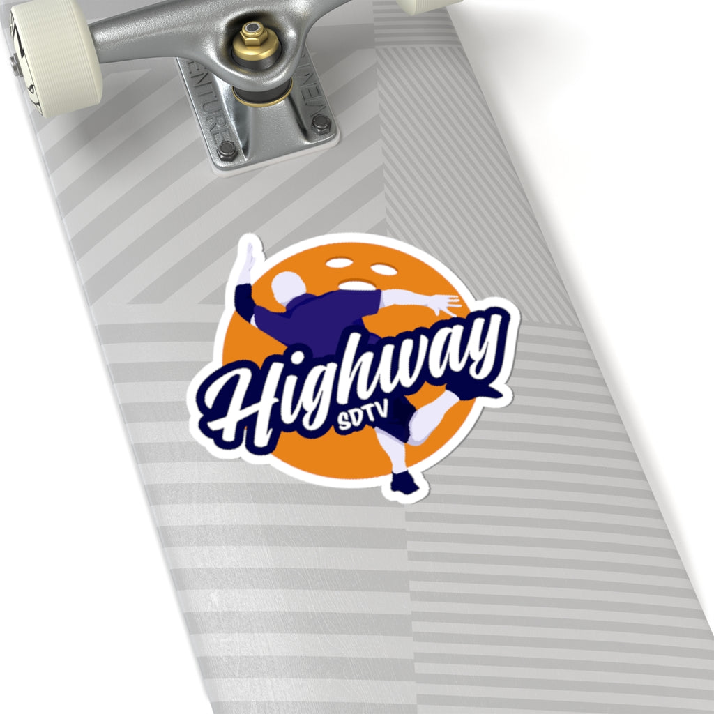 Highway SDTV Soccer Player Kiss-Cut Sticker — Sports Team Laptop Decal