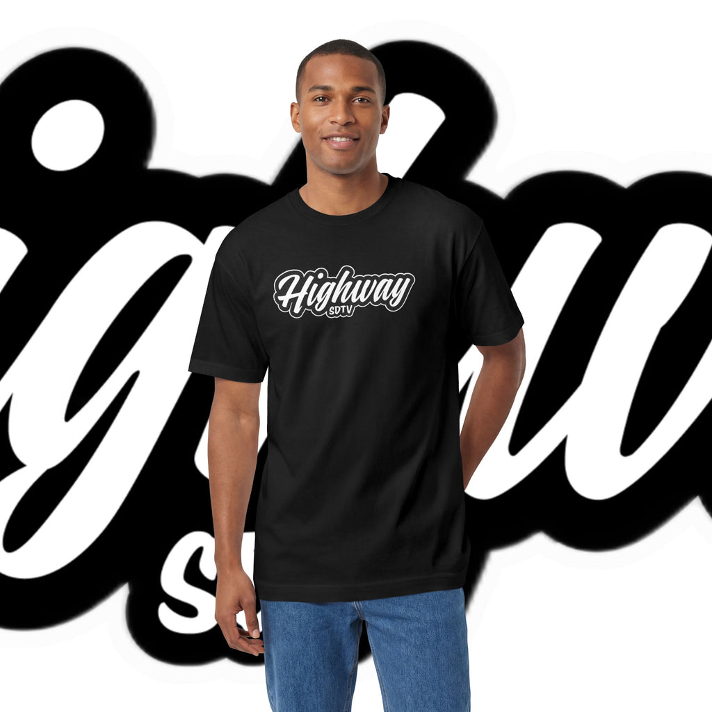 Highway Logo Tee — Retro Script 'Highway SDTV' Graphic T-Shirt