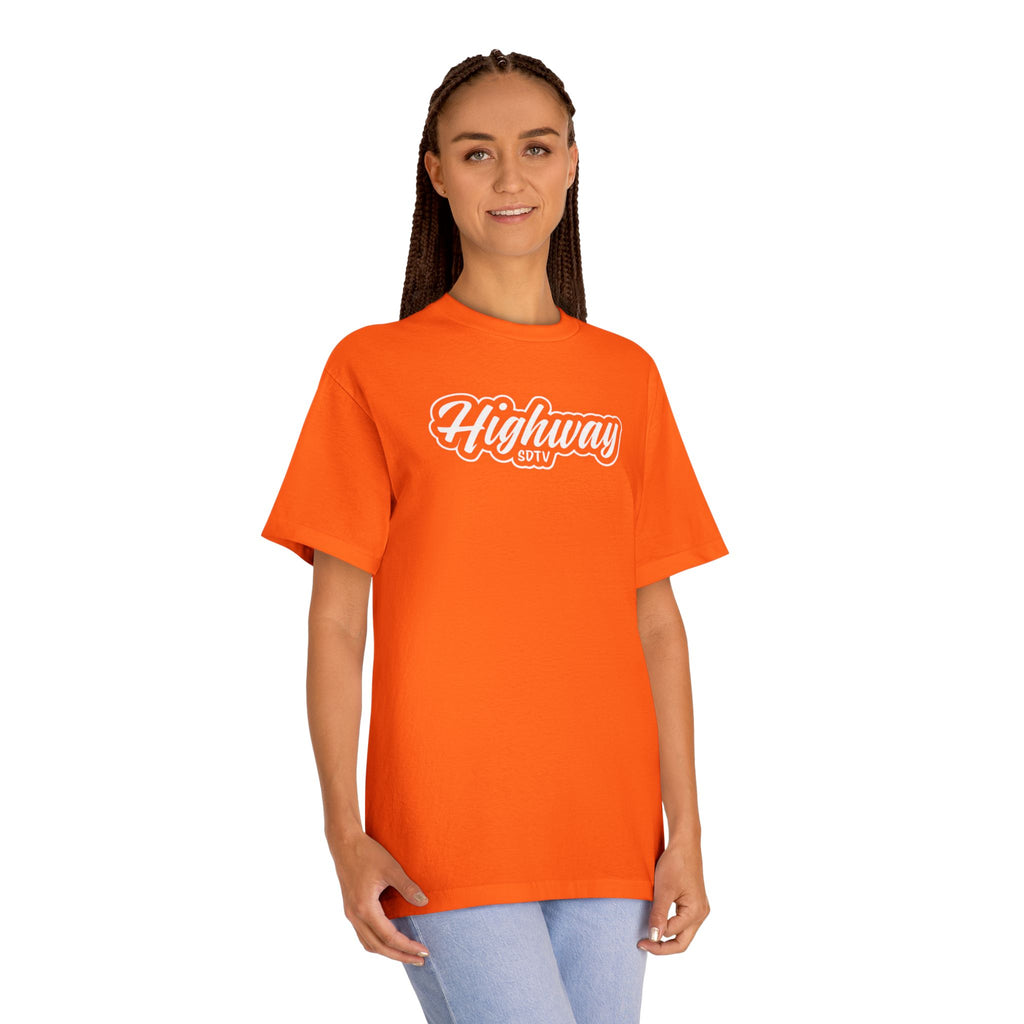 Highway City Logo Tee — Retro Sunset Graphic T-Shirt