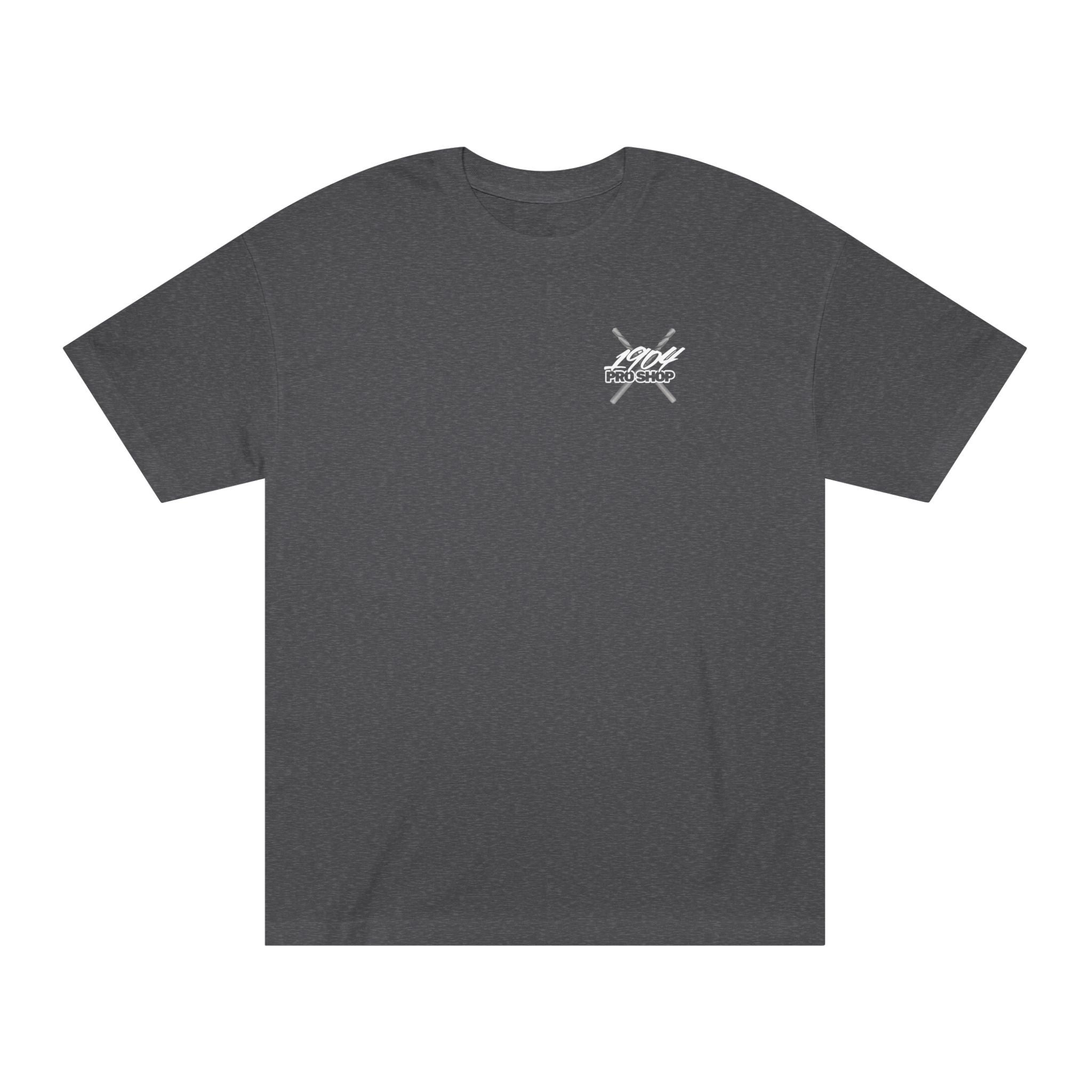 Graphic Tee — Minimal Cross Chest & Small Back Emblem