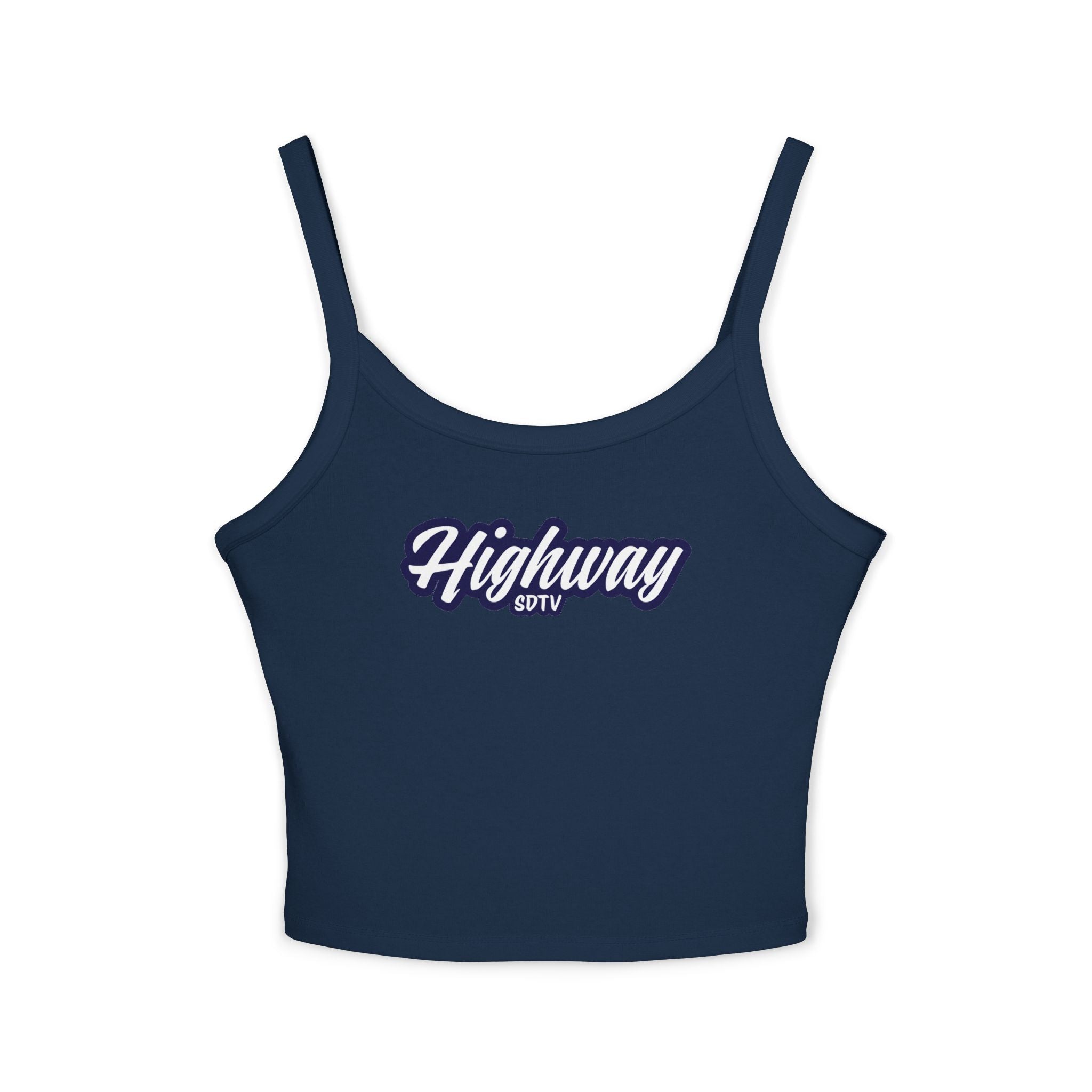 Highway Graphic Spaghetti Strap Tank Top, Feminine Summer Top, Festival Wear, Casual Outfit, Soft Cotton Cami