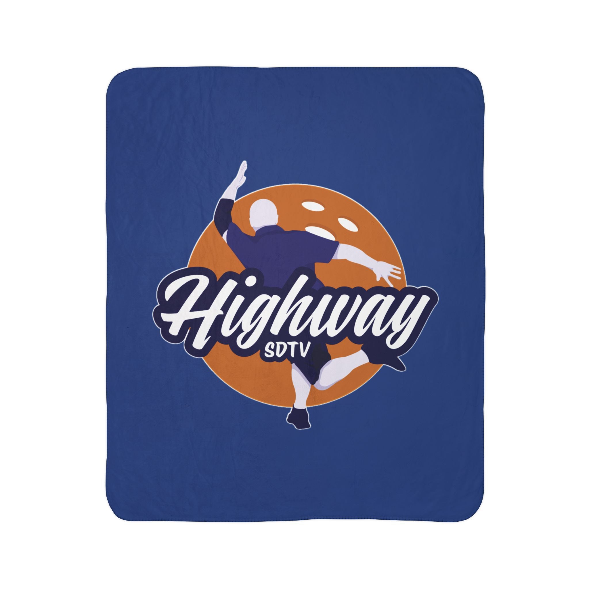 Highway Bowling Fleece Sherpa Blanket