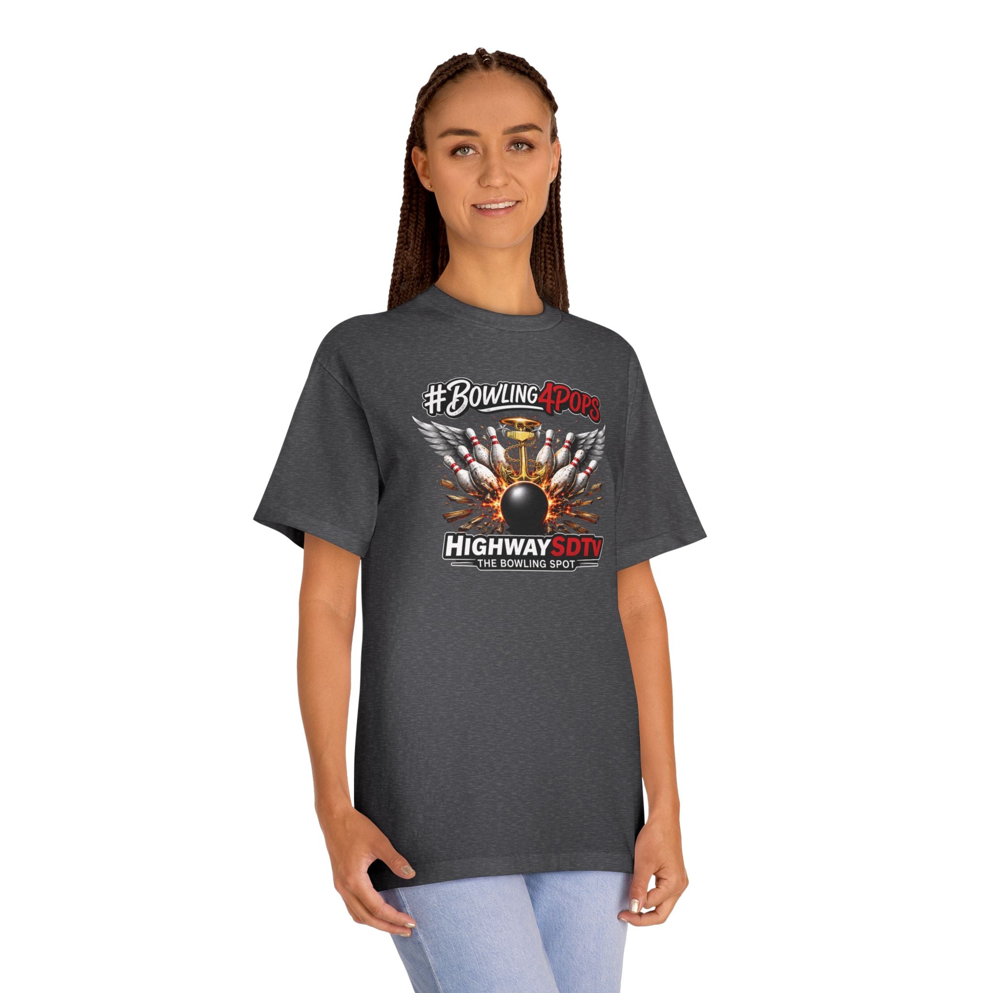 Bowling Pops Tee — "#Bowling4Pops" Highway SDTV Graphic T-Shirt