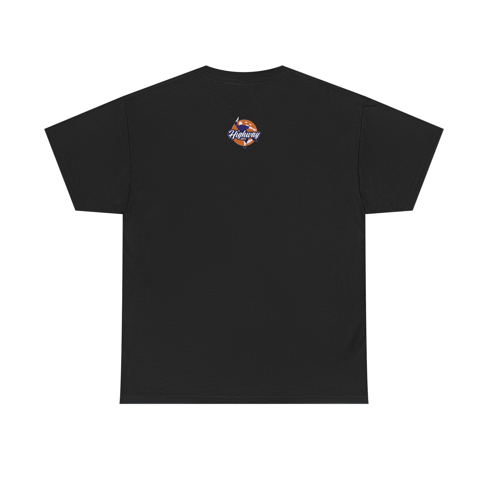 Highway Logo T-Shirt — Retro Script Chest & Mini Back Design
