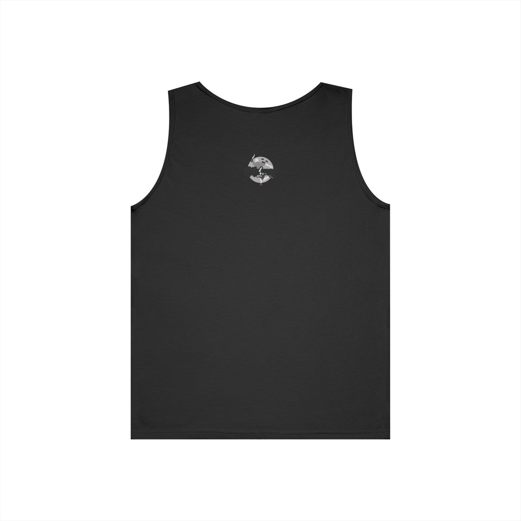 Highway Graphic Unisex Heavy Cotton Tank Top, Summer Casual Wear, Beach Outfit, Festival Clothing, Gift for Travelers