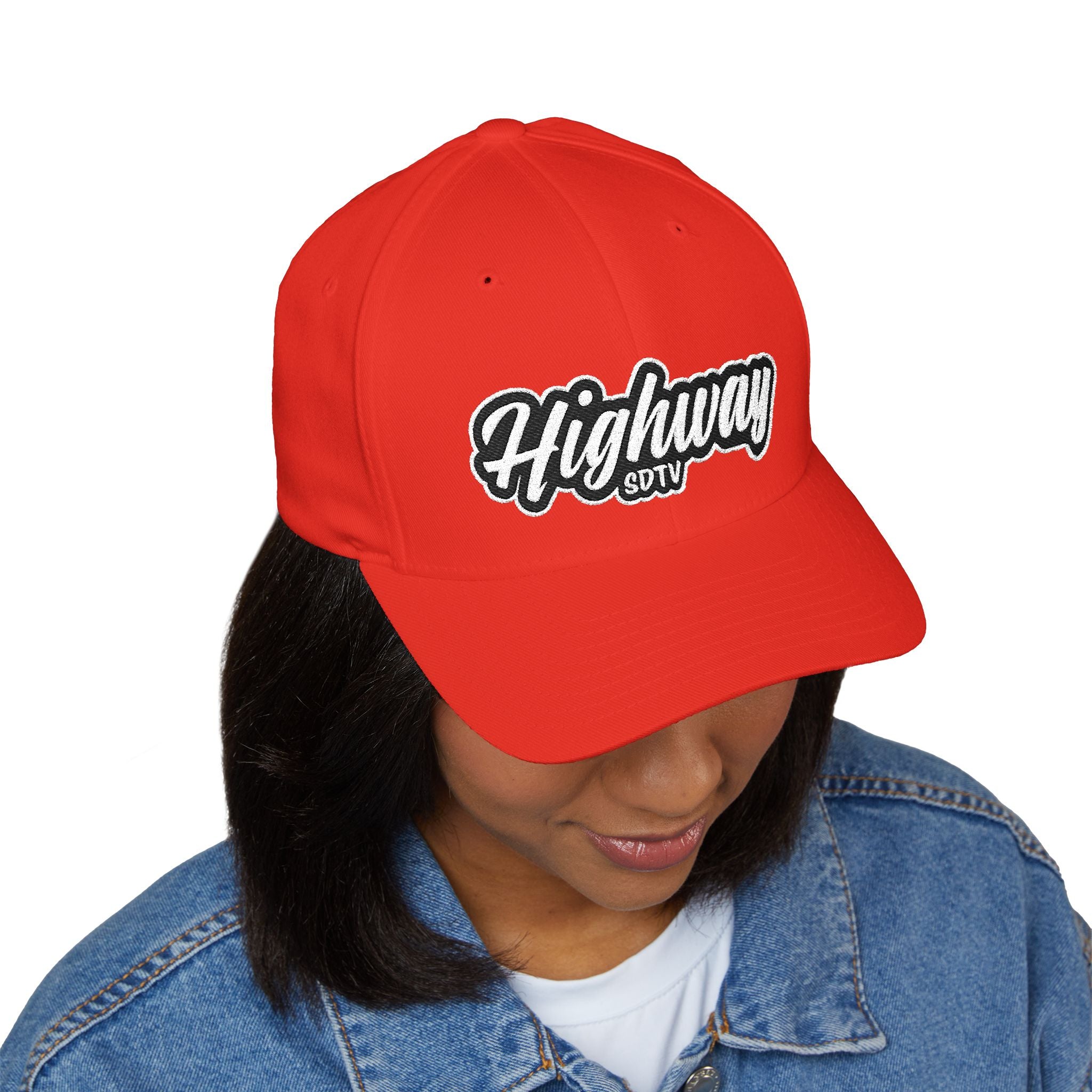 Highway Structured Cap | Embroidered White Cap, Urban Fashion, Unisex Gift, Summer Accessory, Streetwear, Dad Hat